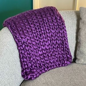 Royal Purple Chunky Throw Blanket